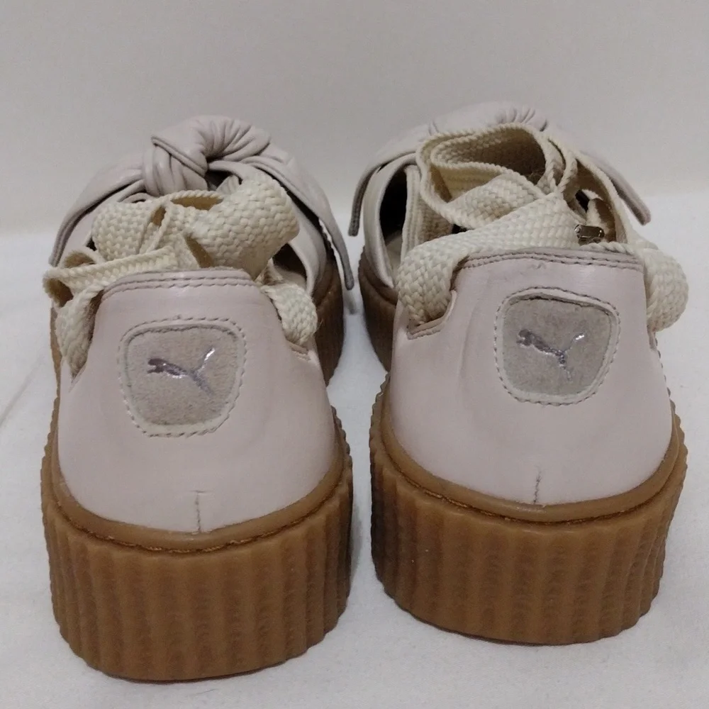Fenty Puma by Rihanna Bow Creeper Platform Sandals 7.5 Gladiator Lace Up Trendy